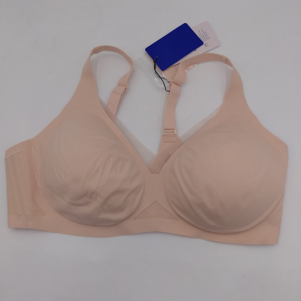 Honeylove Crossover Bra Beige Nude Wireless Seamless Support 1X NWT Extender